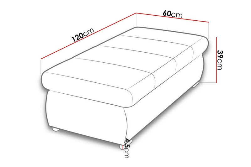 Fotpall Cerys 60 cm - Rosa - Møbler - Stoler - Krakk - Fotskammel