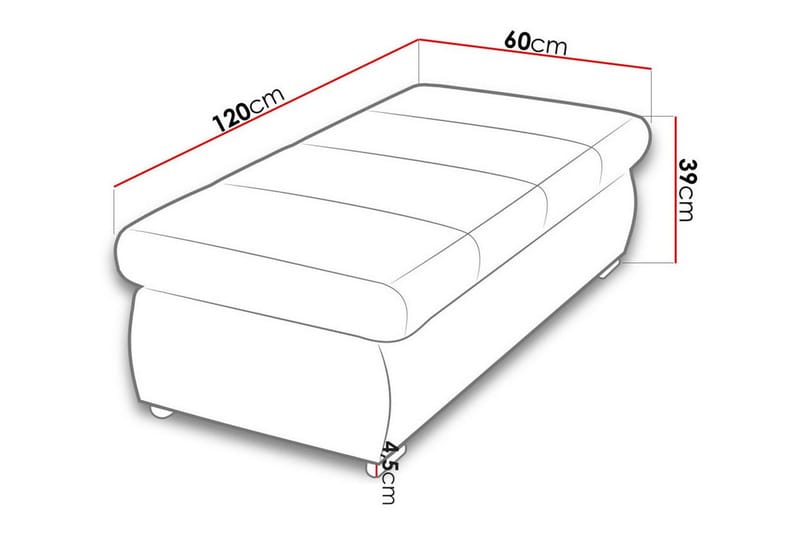 Fotpall Cerys 60 cm - Turkis - Møbler - Stoler - Krakk - Fotskammel