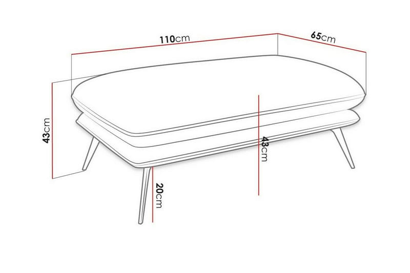 Fotpall Graystone 65 cm - Brun - Møbler - Stoler - Krakk - Fotskammel