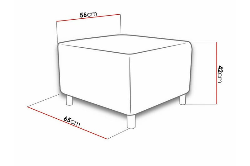 Fotpall Kintore 56 cm - Lysegrå/Mørkegrå - Møbler - Stoler - Krakk - Fotskammel