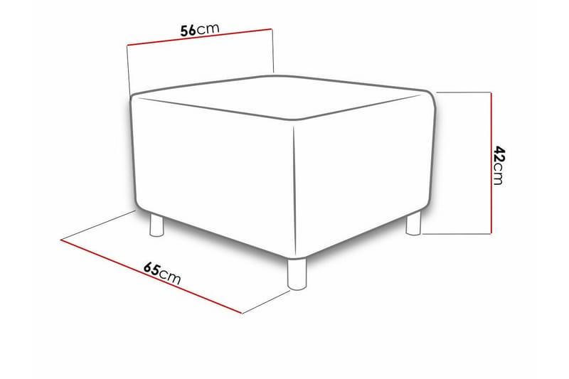 Fotpall Kintore 56 cm - Mørkeblå - Møbler - Stoler - Krakk - Fotskammel