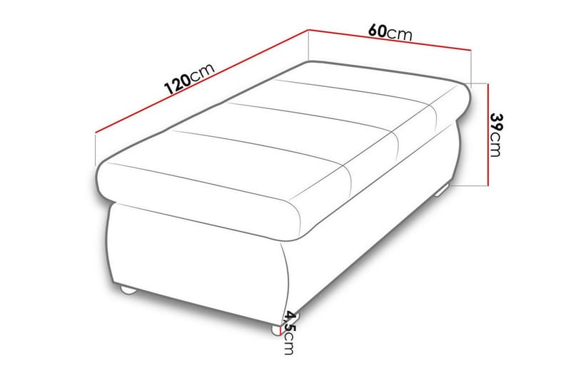 Fotpall Kintore 60 cm - Gul - Møbler - Stoler - Krakk - Fotskammel