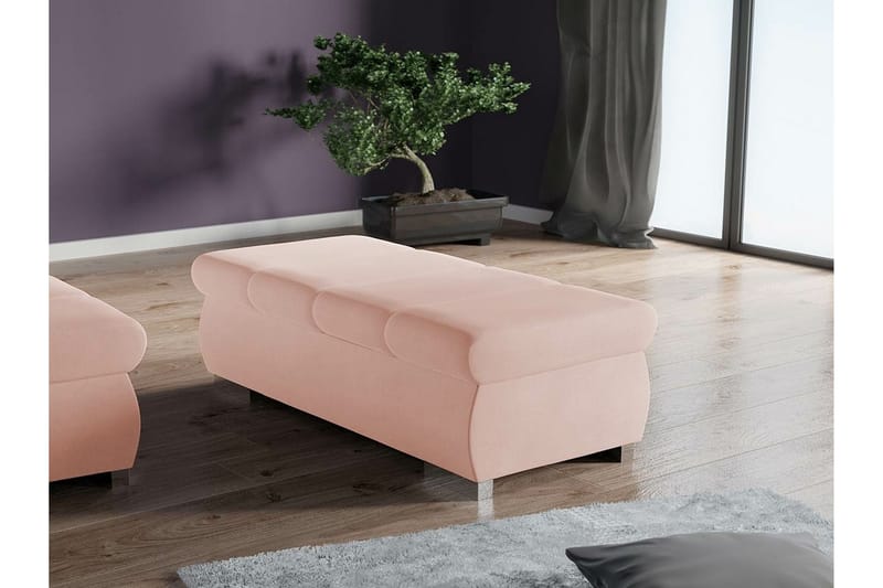 Fotpall Kintore 60 cm - Lys Rosa/Beige - Møbler - Stoler - Krakk - Fotskammel