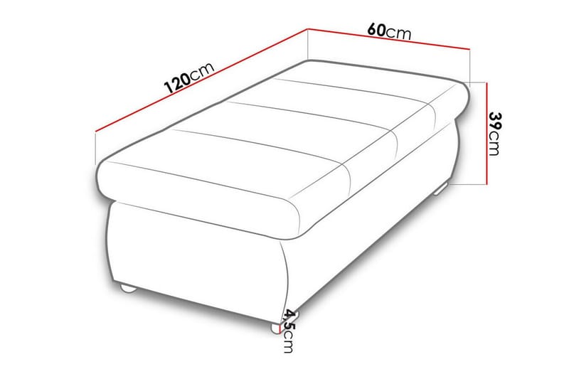 Fotpall Kintore 60 cm - Lysebrun/Krem - Møbler - Stoler - Krakk - Fotskammel