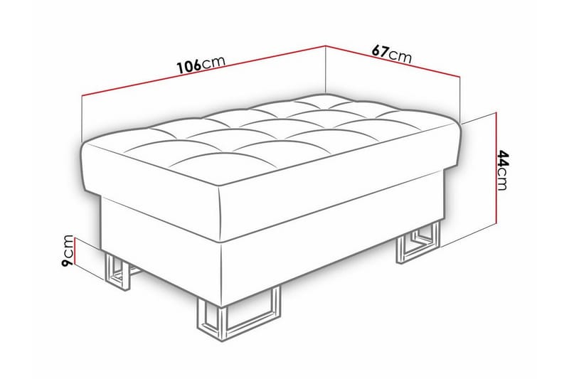 Fotpall Kintore 67 cm - Gul - Møbler - Stoler - Krakk - Fotskammel