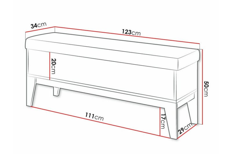 Fotpall Rathmore 34 cm - Hvid - Møbler - Stoler - Krakk - Fotskammel