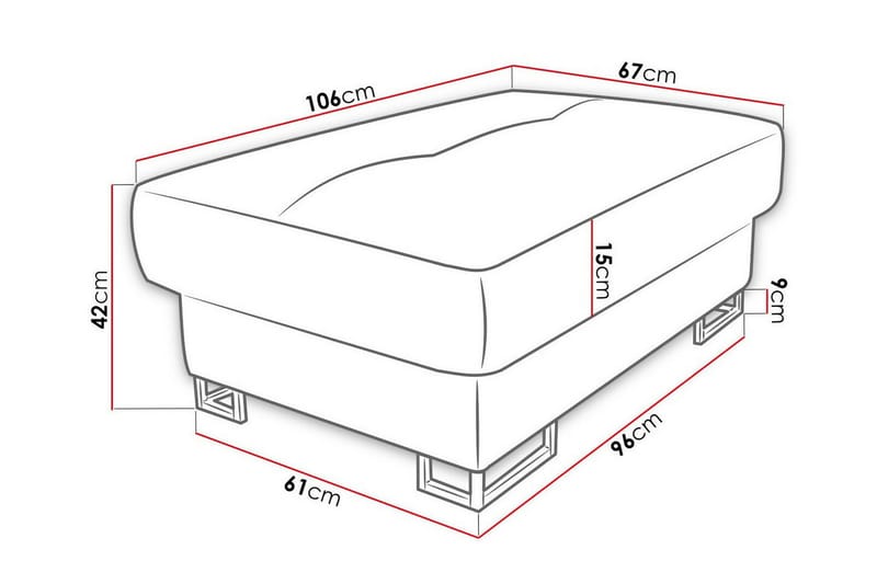 Fotpall Reginia 67 cm - Mørkegrønn - Møbler - Stoler - Krakk - Fotskammel