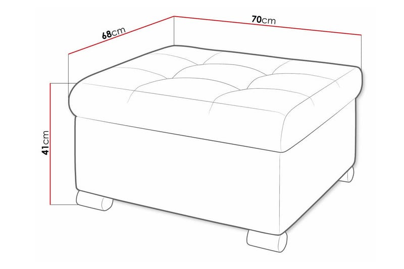 Fotpall Trefor 68 cm - Grøn - Møbler - Stoler - Krakk - Fotskammel