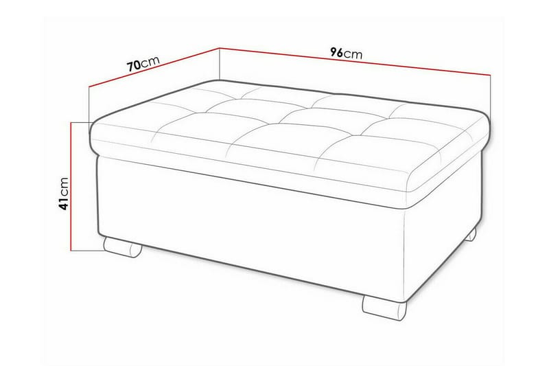 Fotpall Trefor 70 cm - Brun - Møbler - Stoler - Krakk - Fotskammel