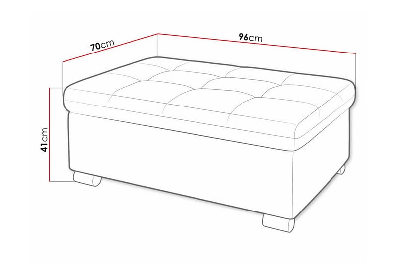 Fotpall Trefor 70 cm - Grøn - Møbler - Stoler - Krakk - Fotskammel