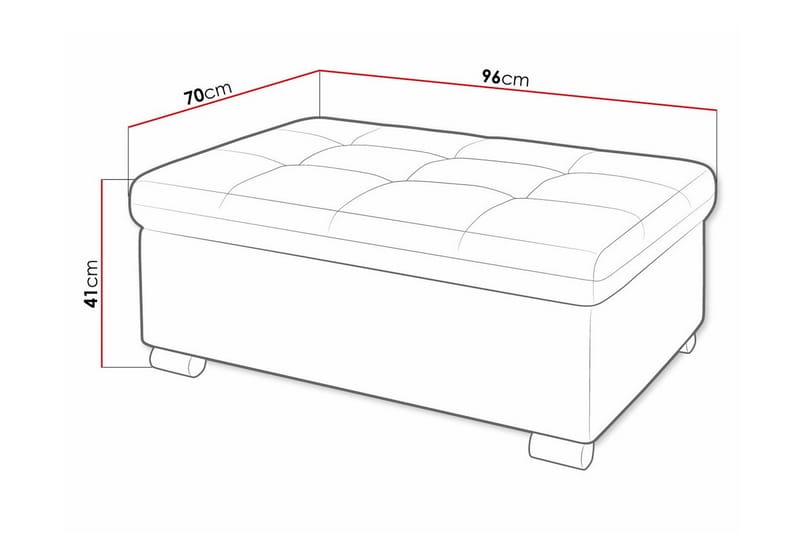 Fotpall Trefor 70 cm - Gul - Møbler - Stoler - Krakk - Fotskammel