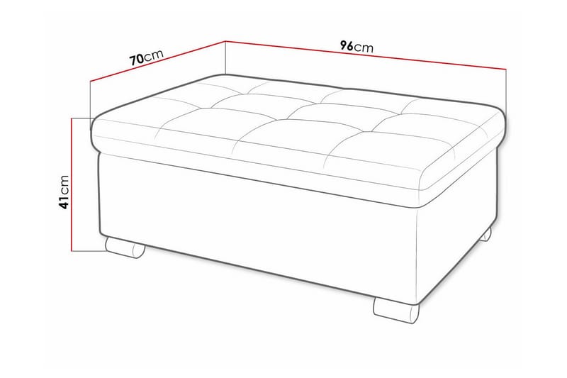 Fotpall Trefor 70 cm - Mørkebrun - Møbler - Stoler - Krakk - Fotskammel