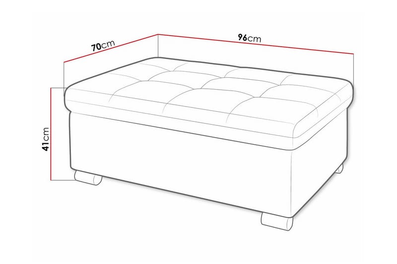 Fotpall Trefor 70 cm - Svart - Møbler - Stoler - Krakk - Fotskammel