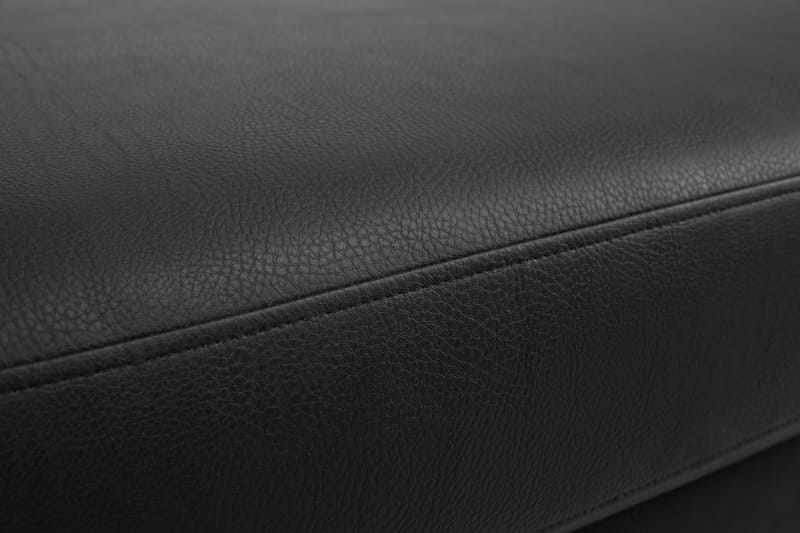 Fotskammel Sit Down 70x60 cm Svart Bonded Leather - Møbler - Stoler - Krakk - Fotskammel