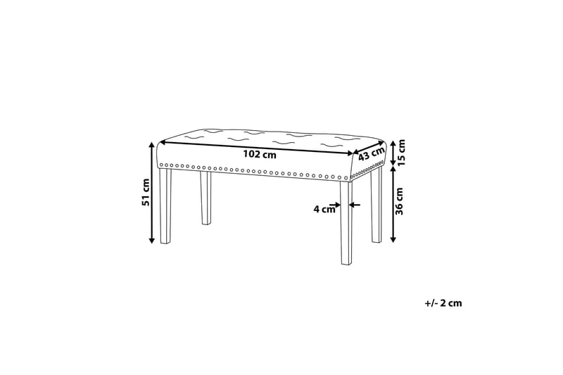 Fotskammel Yorkton 43 | 102 cm - Svart - Møbler - Stoler - Krakk - Fotskammel