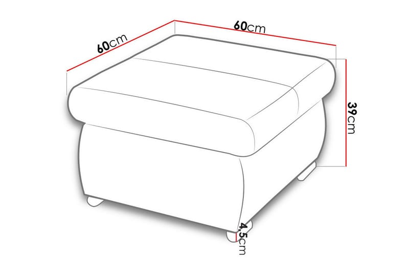 Gamal Fotskammel 60 cm - Beige - Møbler - Stoler - Krakk - Fotskammel