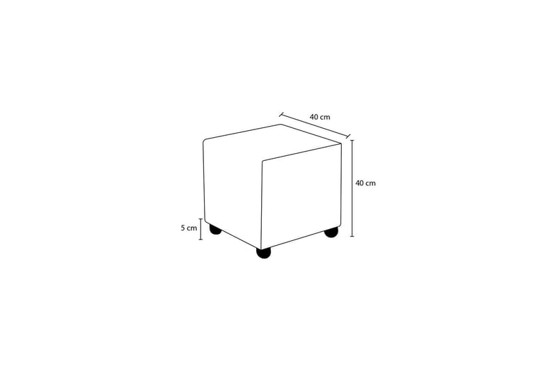 Genie Sittepuff 40 cm - Antrasitt - Møbler - Stoler - Krakk - Puff