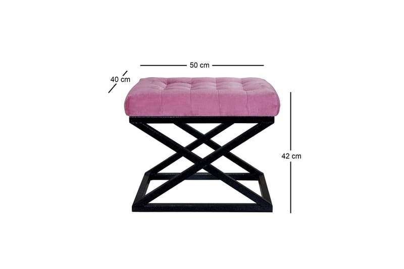 Gillie Sittepuff 40 cm - Svart/Fuksia - Møbler - Stoler - Krakk - Puff