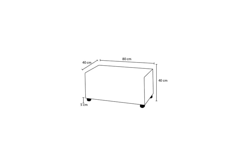 Glenda Sittepuff 40 cm - Beige - Møbler - Stoler - Krakk - Puff