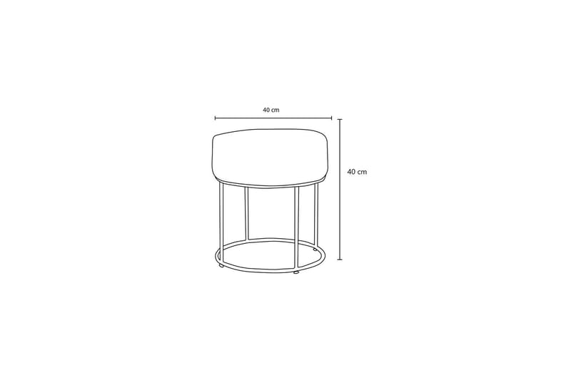 Goliath Sittepuff 40 cm - Antrasitt - Møbler - Stoler - Krakk - Puff