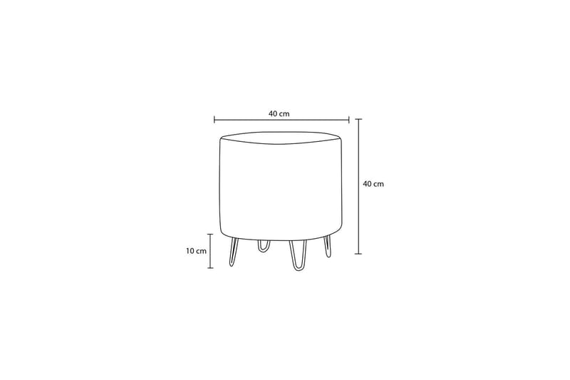 Guillermo Sittepuff 40 cm - Antrasitt/Kobber - Møbler - Stoler - Krakk - Puff