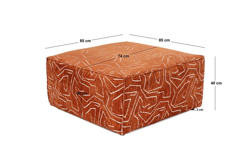 Kaolins Fotskammel 85 cm - Oransje - Møbler - Stoler - Krakk - Fotskammel