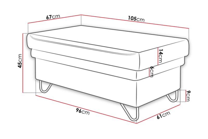 Kollekind Fotskammel 105 cm - Beige - Møbler - Stoler - Krakk - Fotskammel