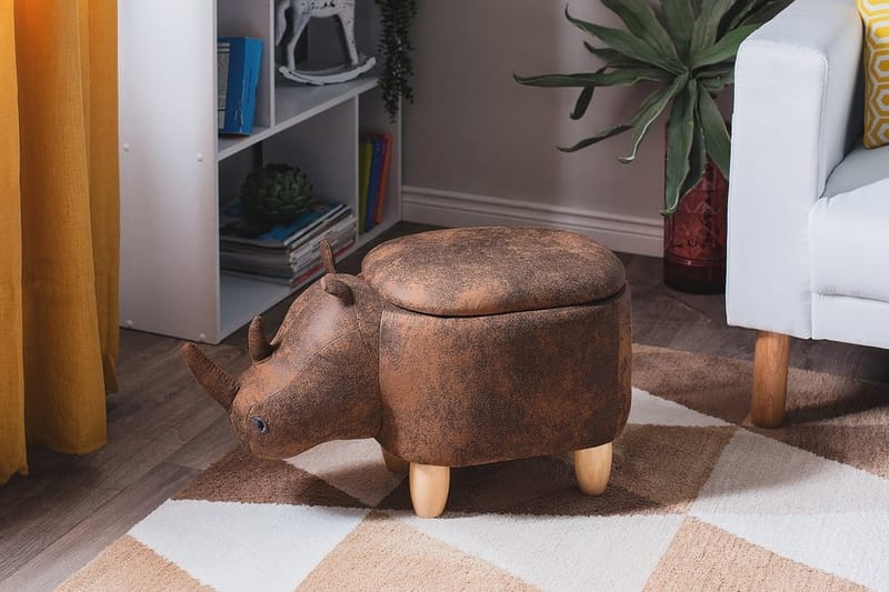 Puff Rhino 60 cm - Brun - Møbler - Stoler - Krakk - Puff