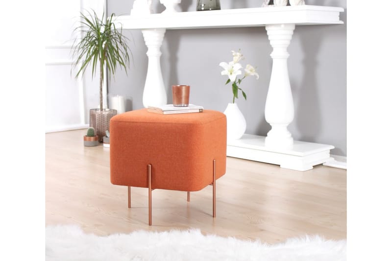 Sittepuff Armidale 40 cm - Oransje - Møbler - Stoler - Krakk - Puff