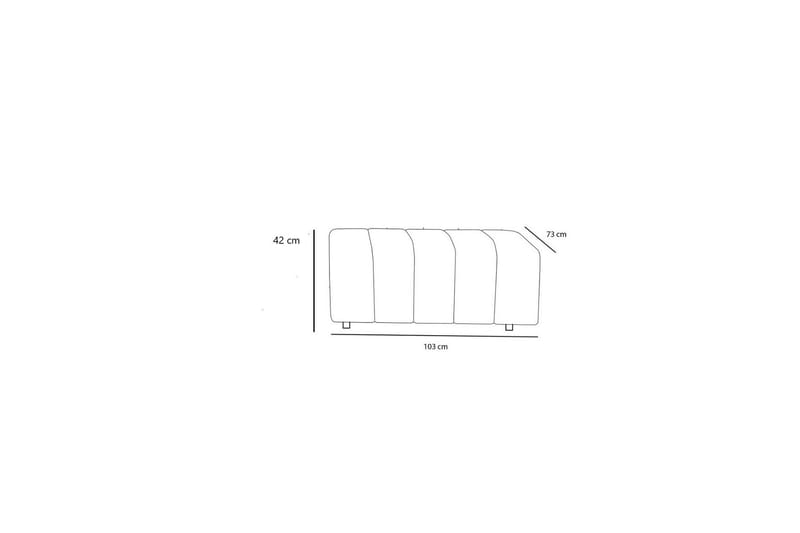 Sittepuff Beyza 103 cm - Grå - Møbler - Stoler - Krakk - Puff