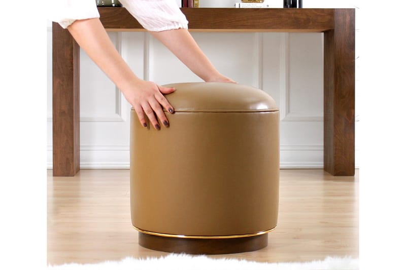 Sittepuff Chicopee 42 cm - Beige - Møbler - Stoler - Krakk - Puff