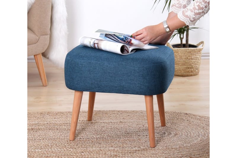 Sittepuff Eastchester 50 cm - Blå - Møbler - Stoler - Krakk - Puff