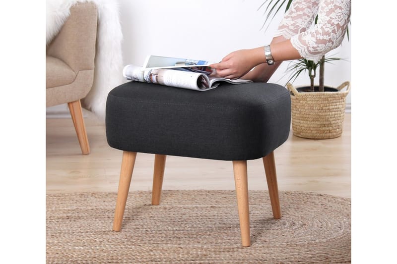 Sittepuff Eastchester 50 cm - Mørkegrå - Møbler - Stoler - Krakk - Puff