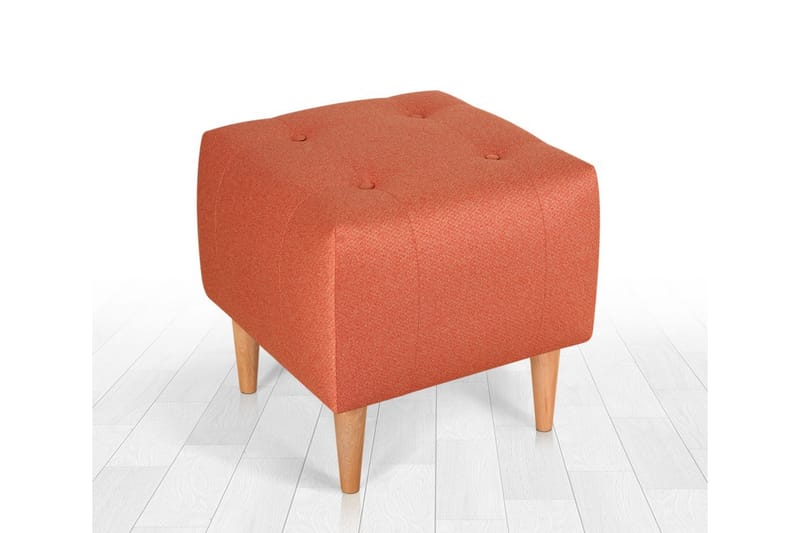 Sittepuff Hancock 43 cm - Oransje - Møbler - Stoler - Krakk - Puff