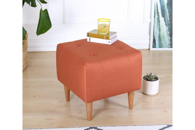 Sittepuff Hancock 43 cm - Oransje - Møbler - Stoler - Krakk - Puff