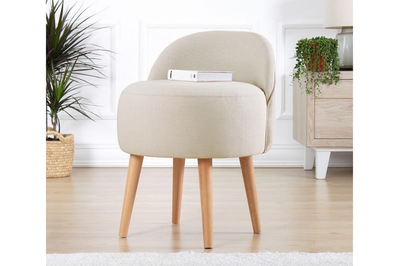 Sittepuff Hibbing 42 cm - Beige - Møbler - Stoler - Krakk - Puff