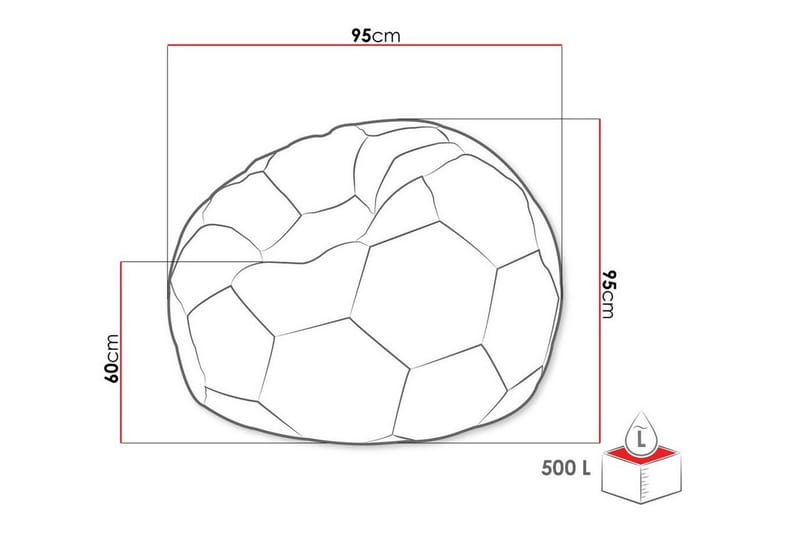 Sittepuff Kintore 95 cm - Hvid - Møbler - Stoler - Krakk - Puff