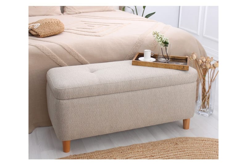 Sittepuff Mansi 100 cm - Beige - Møbler - Stoler - Krakk - Puff