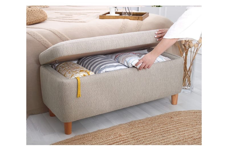 Sittepuff Mansi 100 cm - Beige - Møbler - Stoler - Krakk - Puff