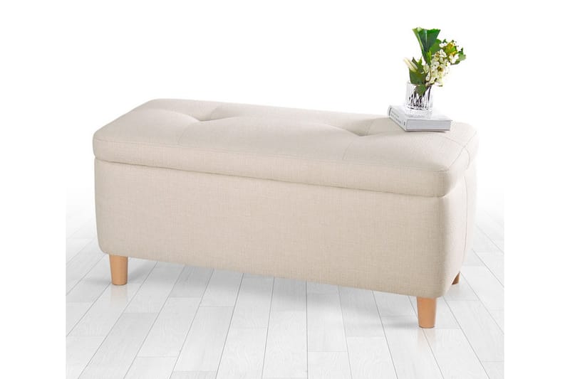 Sittepuff Mansi 100 cm - Cream - Møbler - Stoler - Krakk - Puff