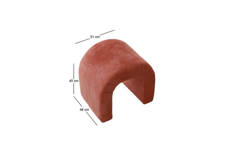 Sittepuff Nagar 51 cm - Koral - Møbler - Stoler - Krakk - Puff