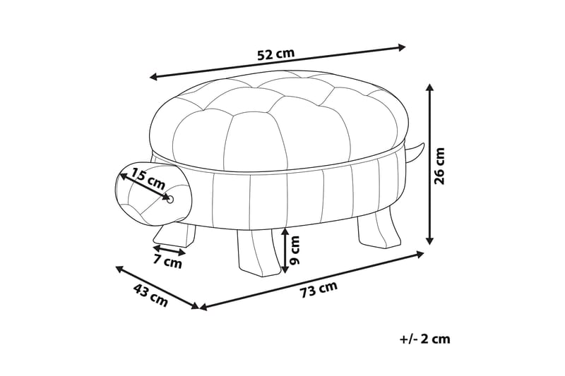 Sittepuff Testudo - Kunstlær/Brun - Møbler - Stoler - Krakk - Puff