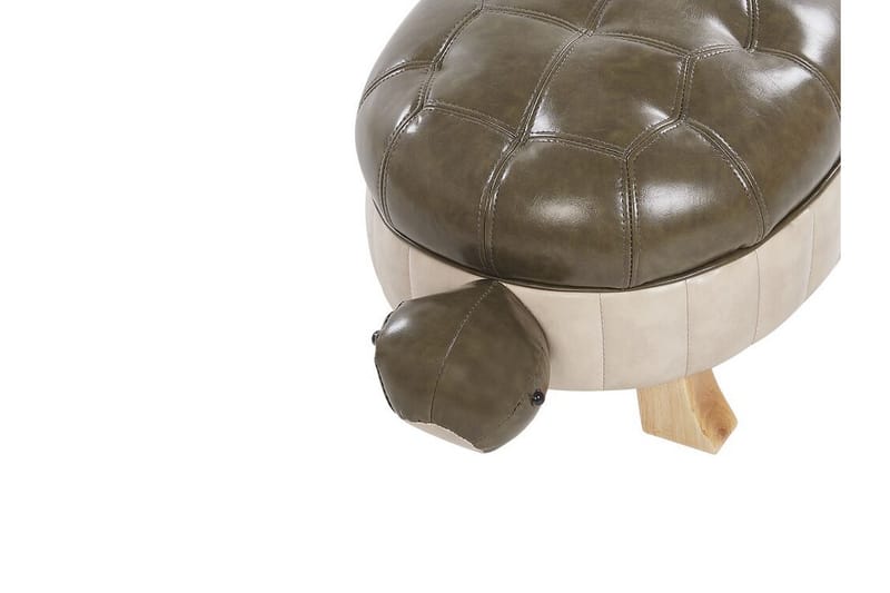 Sittepuff Testudo - Kunstlær/Grønn/Beige - Møbler - Stoler - Krakk - Puff