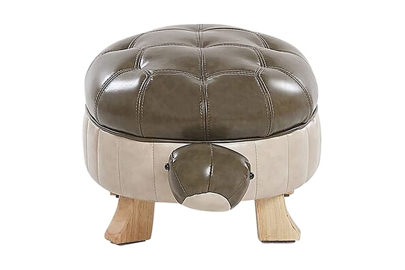 Sittepuff Testudo - Kunstlær/Grønn/Beige - Møbler - Stoler - Krakk - Puff