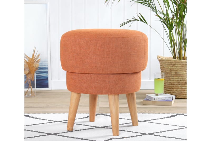 Sittepuff Veccio 47 cm - Oransje - Møbler - Stoler - Krakk - Puff