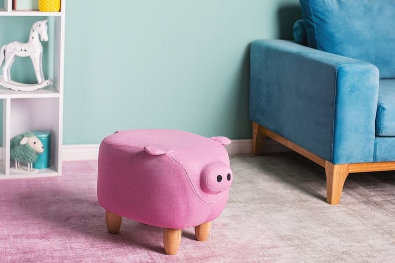 Sittepuff Piggy 50 cm - Rosa - Møbler - Stoler - Krakk - Puff