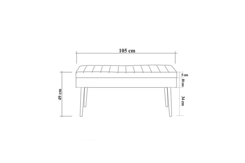 Sittekrakk Vinadi 90 cm - Valnøtt - Møbler - Stoler - Krakk