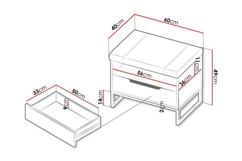 Sittepall Staffin 40 cm - Hvid - Møbler - Stoler - Krakk