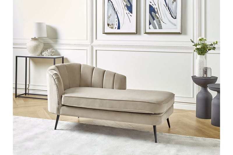 Allier Sjeselong 150 cm Venstre - Beige/Svart - Møbler - Stoler - Lenestoler - Liggestol