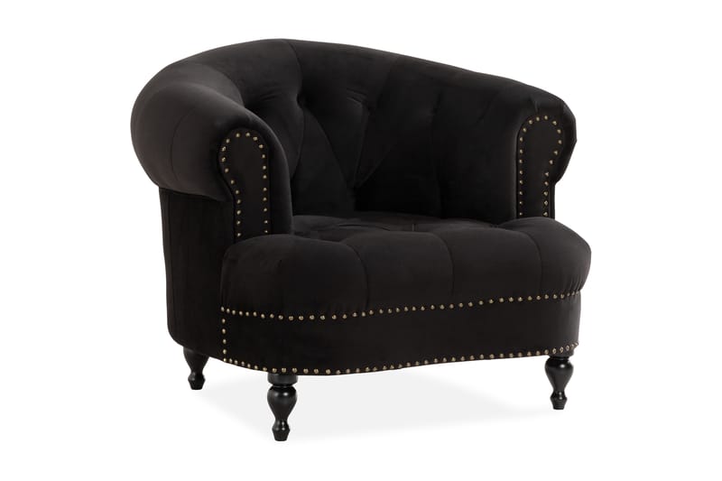 Lenestol Petitfils - Svart - Møbler - Stoler - Lenestoler - Chesterfield lenestol